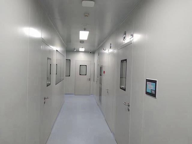 化妝品無(wú)塵凈化車(chē)間的辦公室和走廊通道裝修